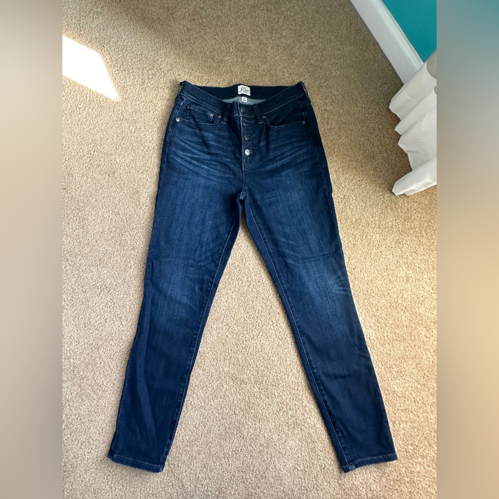 JCrew 9” toothpick jeans